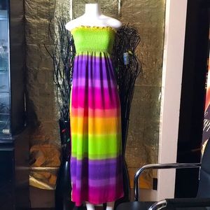 Rainbow Halter Dress